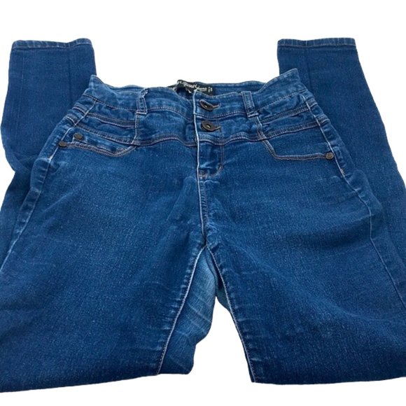 Boom Boom Jeans 👖 High Waist Blue Jeans Size 3 - Picture 1 of 6